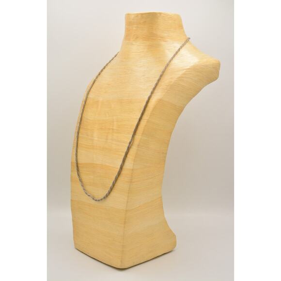 Trifari Vintage Chain Necklace Mesh Twisted Rope Silver Tone Signed 1970s Bin6B - Picture 8 of 12